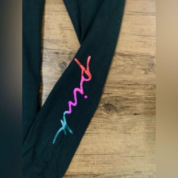 PINK BS BURGANDY BLING TSHIRT/ YOGA LEGGINGS OUTFIT - Picture 11 of 12